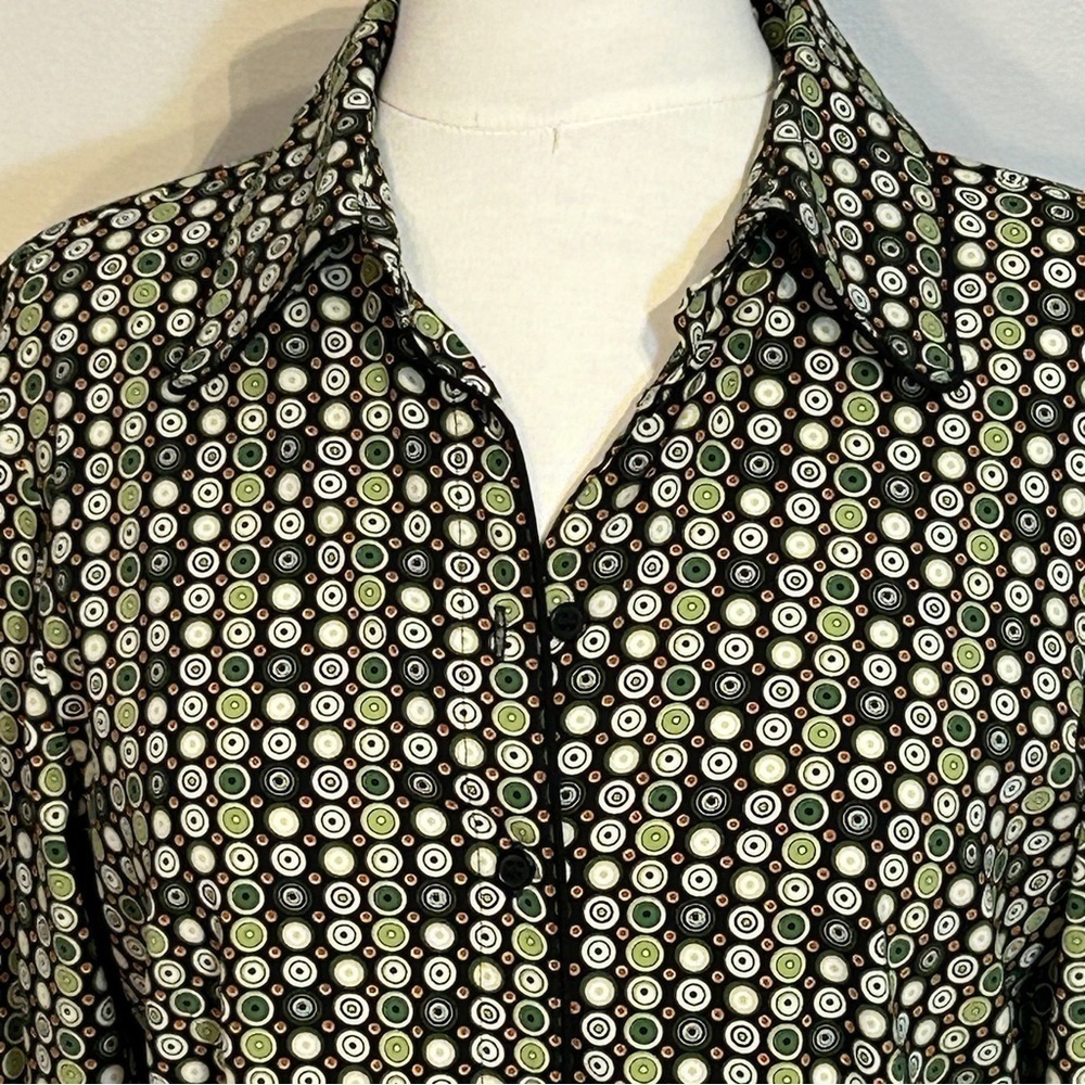 Button up blouse in Mod pattern size S - Picture 3 of 9
